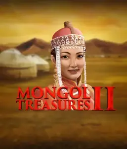 Explore the vibrant heritage of Mongolia with the Mongol Treasures 2 game by Endorphina, featuring a graceful Mongolian woman dressed in traditional attire against a golden Mongolian steppe backdrop. This image captures the spirit of Mongolian history, delivering a memorable gaming experience. 